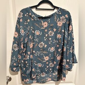 Papermoon Floral Teal and Pink Blouse